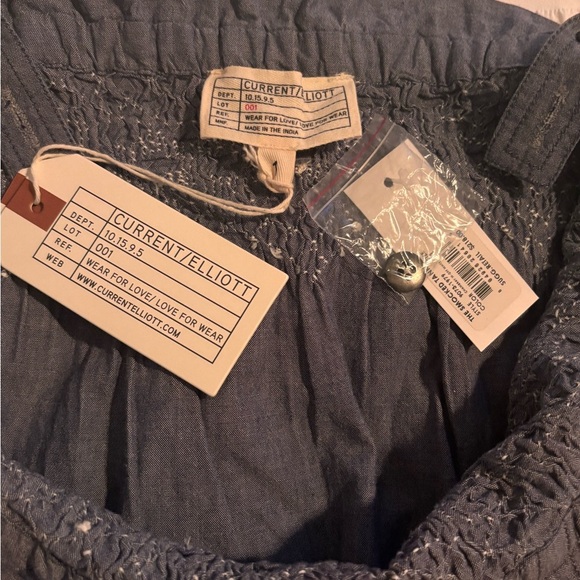 Current/Elliott Blue Sleeveless Top with Embroidery Detail - Picture 7 of 7